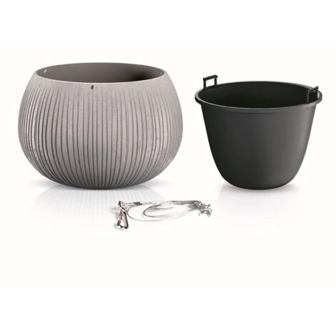 Prosperplast Bowl BETON WS CON Serbatoio In Colore Cemento 16,1 (altezza) X 23,8 (larghezza) X 23,8 (profondità) Cm 3 Prosperplast Bowl BETON WS CON Serbatoio In Colore Cemento 16,1 (altezza) X 23,8 (larghezza) X 23,8 (profondità) Cm - immagine 3