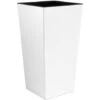 Prosperplast Urbi Vaso Di Fiori Alta 49 Litri, Plastica, 32,5 X 32,5 X 61 Cm In Colore Bianco
