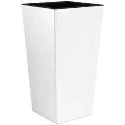 Prosperplast Urbi Vaso Di Fiori Alta 49 Litri, Plastica, 32,5 X 32,5 X 61 Cm In Colore Bianco