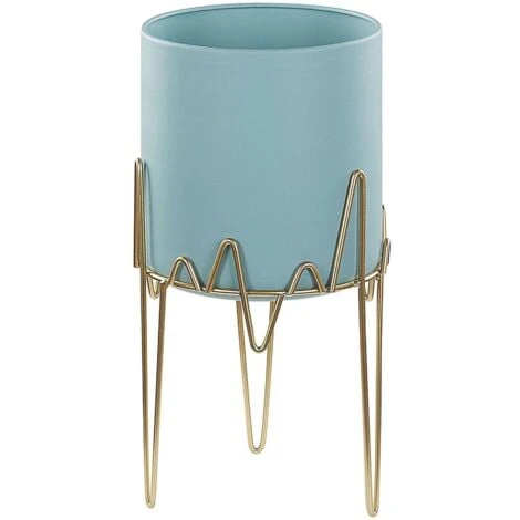 Vaso Per Fiori Moderno Con Piedistallo 19 X 19 X 39 Cm In Metallo Azzurro Kalandra 1 Vaso Per Fiori Moderno Con Piedistallo 19 X 19 X 39 Cm In Metallo Azzurro Kalandra