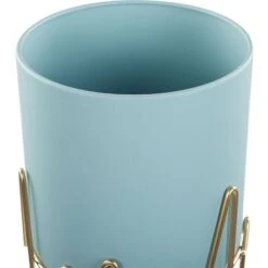 Vaso Per Fiori Moderno Con Piedistallo 19 X 19 X 39 Cm In Metallo Azzurro Kalandra 8 Vaso Per Fiori Moderno Con Piedistallo 19 X 19 X 39 Cm In Metallo Azzurro Kalandra -Vendite VIDAXL 34932316 4