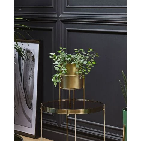 Vaso Per Fiori Moderno Con Piedistallo 15 X 15 X 28 Cm In Metallo Oro Milea 2 Vaso Per Fiori Moderno Con Piedistallo 15 X 15 X 28 Cm In Metallo Oro Milea - immagine 2