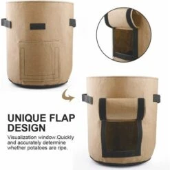 SOEKAVIA Sacchi Per Coltivare Patate, 10 Litri, Sacchetti Per Piantare Con Manici E Tessuto Facile Da Aprire, Per Carote, Cipolle, Verdure, 3 Pezzi -Vendite VIDAXL 36373094 5