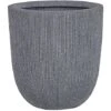 Moderno Vaso Per Fiori Gessato 31 X 31 X 33 Cm Grigio Chios