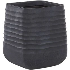 Moderno Vaso Per Fiori Quadrato 38 X 38 X 37 Cm Nero Parikia -Vendite VIDAXL 36943738 4