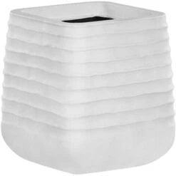 Moderno Vaso Per Fiori Quadrato 28 X 28 X 27 Cm Bianco Sporco Parikia 8 Moderno Vaso Per Fiori Quadrato 28 X 28 X 27 Cm Bianco Sporco Parikia -Vendite VIDAXL 36943747 4