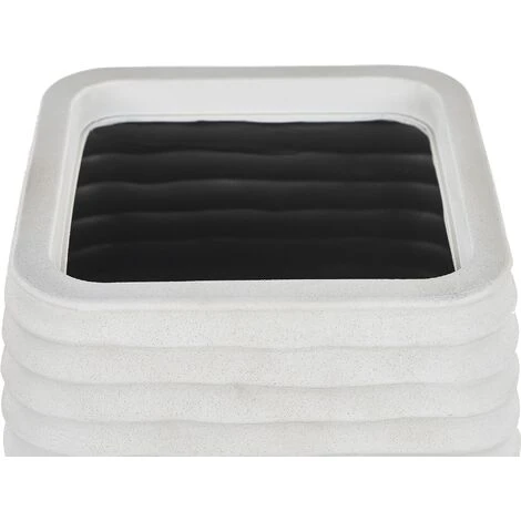 Moderno Vaso Per Fiori Quadrato 28 X 28 X 27 Cm Bianco Sporco Parikia 5 Moderno Vaso Per Fiori Quadrato 28 X 28 X 27 Cm Bianco Sporco Parikia - immagine 5