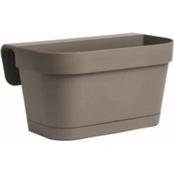 VASO BALCONIERA B-SMART CON SOTTOVASO VASI IN RESINA DA BALCONE 52370V CM 36 TORTORA (53372)
