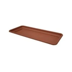 SOTTOVASO COLORE COTTO PER FIORIERA MAXI 100X40X7 CM