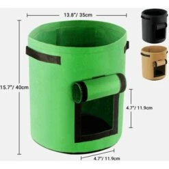 Kueatily Sacco Per Piante, Sacchi Per Piantare In Tessuto Non Tessuto Con Manici, Vasi Traspiranti E Durevoli Per Patate, Fragole, Fiori E Verdure Da Giardino, Confezione Da 3 6 Kueatily Sacco Per Piante, Sacchi Per Piantare In Tessuto Non Tessuto Con Manici, Vasi Traspiranti E Durevoli Per Patate, Fragole, Fiori E Verdure Da Giardino, Confezione Da 3 -Vendite VIDAXL 47437755 3