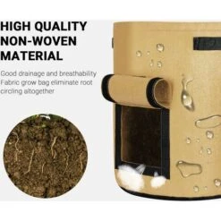 Kueatily Sacco Per Piante, Sacchi Per Piantare In Tessuto Non Tessuto Con Manici, Vasi Traspiranti E Durevoli Per Patate, Fragole, Fiori E Verdure Da Giardino, Confezione Da 3 7 Kueatily Sacco Per Piante, Sacchi Per Piantare In Tessuto Non Tessuto Con Manici, Vasi Traspiranti E Durevoli Per Patate, Fragole, Fiori E Verdure Da Giardino, Confezione Da 3 -Vendite VIDAXL 47437755 4