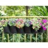 Kueatily Borsa Per Piantare Verticale, Borsa Per Piante Da Giardino Fioriera Da Appendere A Parete Vaso Da Appendere Per Balcone Interno Esterno Fiore 6 Tasche (Nero)