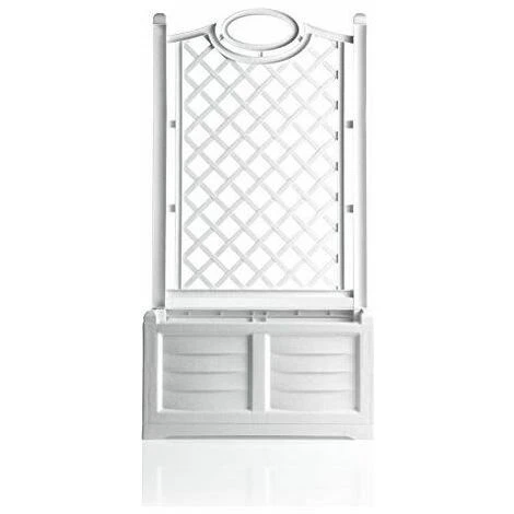 Bama Fioriera Separè Con Spalliera 80x42,5x150H Bianca 1 Bama Fioriera Separè Con Spalliera 80x42,5x150H Bianca