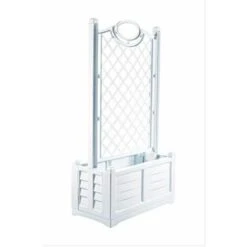 Bama Fioriera Separè Con Spalliera 80x42,5x150H Bianca 9 Bama Fioriera Separè Con Spalliera 80x42,5x150H Bianca -Vendite VIDAXL 47502000 5