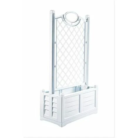 Bama Fioriera Separè Con Spalliera 80x42,5x150H Bianca 5 Bama Fioriera Separè Con Spalliera 80x42,5x150H Bianca - immagine 5