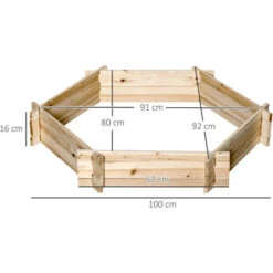 Outsunny Letto Per Orto Senza Base E Con Struttura A Incastro, In Legno, 100x92x16cm 7 Outsunny Letto Per Orto Senza Base E Con Struttura A Incastro, In Legno, 100x92x16cm -Vendite VIDAXL 51030496 3
