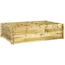 Letto Rialzato 150x100x40 Cm In Legno Impregnato