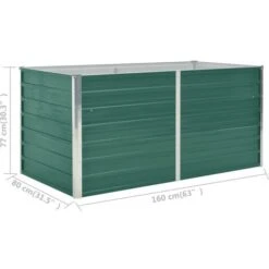 Letto Di Coltura Rialzato 160x80x77 Cm In Acciaio Zincato Verde -Vendite VIDAXL 51098213 5