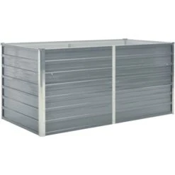 Letto Di Coltura Rialzato 160x80x77 Cm In Acciaio Zincato Grigio