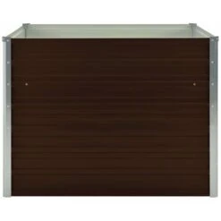 Letto Di Coltura Rialzato Marrone 100x100x77cm Acciaio Zincato 7 Letto Di Coltura Rialzato Marrone 100x100x77cm Acciaio Zincato -Vendite VIDAXL 51116635 3