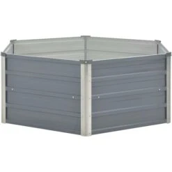 Letto Di Coltura Rialzato 129x129x46 Cm Acciaio Zincato Grigio -Vendite VIDAXL 51126916 3