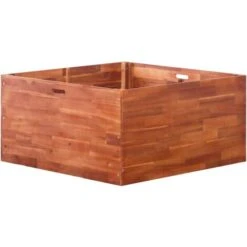 Letto Rialzato Da Giardino In Legno Di Acacia 100x100x50 Cm