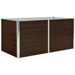 Letto Di Coltura Rialzato Marrone 160x80x77cm Acciaio Zincato