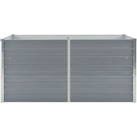 Letto Di Coltura Rialzato 160x80x45cm In Acciaio Zincato Grigio 2 Letto Di Coltura Rialzato 160x80x45cm In Acciaio Zincato Grigio - immagine 2