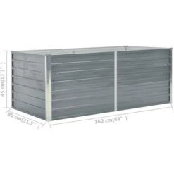 Letto Di Coltura Rialzato 160x80x45cm In Acciaio Zincato Grigio 9 Letto Di Coltura Rialzato 160x80x45cm In Acciaio Zincato Grigio -Vendite VIDAXL 51128280 5