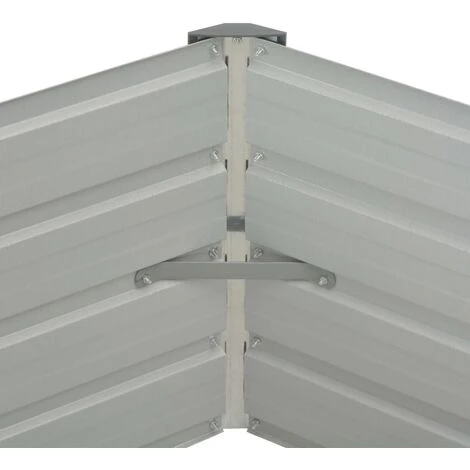 Letto Di Coltura Rialzato 129x129x46 Cm Acciaio Zincato Verde 5 Letto Di Coltura Rialzato 129x129x46 Cm Acciaio Zincato Verde - immagine 5