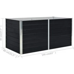 Letto Di Coltura Rialzato 160x80x45cm Acciaio Zincato Antracite -Vendite VIDAXL 51128285 5
