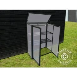 Mini Serra Policarbonato 0,29m², 0,76x0,39x1m, Nero -Vendite VIDAXL 52671049 3