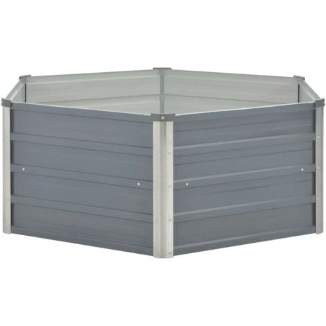 Letto Di Coltura Rialzato 129x129x46 Cm Acciaio Zincato Grigio VidaXL 4 Letto Di Coltura Rialzato 129x129x46 Cm Acciaio Zincato Grigio VidaXL - immagine 4