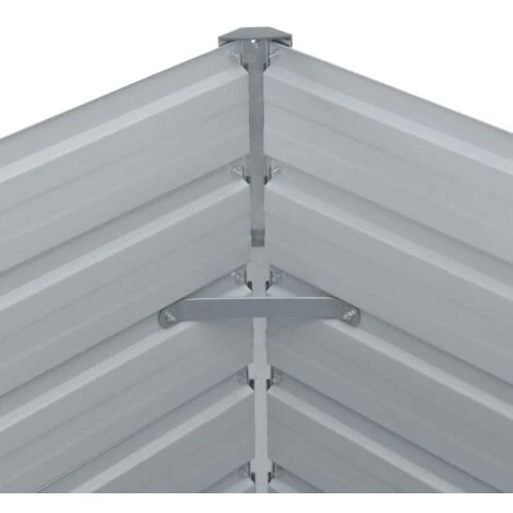 Letto Di Coltura Rialzato 129x129x46 Cm Acciaio Zincato Grigio VidaXL 5 Letto Di Coltura Rialzato 129x129x46 Cm Acciaio Zincato Grigio VidaXL - immagine 5