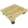 Sottovaso Con Ruote Quadrato 30x30 Cm Legno Europeo Impregnato Giardino Balcone STI