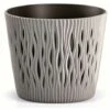 Fioriera Vaso Decorativo Design Moderno Fiori Piante Casa Esterno 16cm Grigio