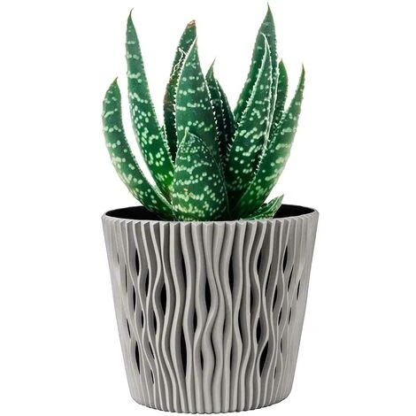 Fioriera Vaso Decorativo Design Moderno Fiori Piante Casa Esterno 16cm Grigio 3 Fioriera Vaso Decorativo Design Moderno Fiori Piante Casa Esterno 16cm Grigio - immagine 3