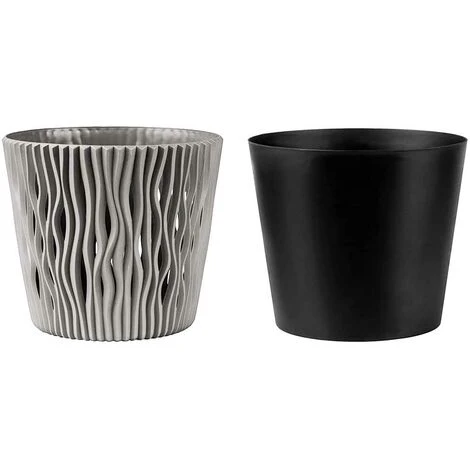 Fioriera Vaso Decorativo Design Moderno Fiori Piante Casa Esterno 16cm Grigio 4 Fioriera Vaso Decorativo Design Moderno Fiori Piante Casa Esterno 16cm Grigio - immagine 4