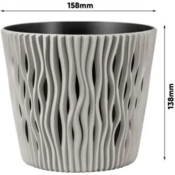 Fioriera Vaso Decorativo Design Moderno Fiori Piante Casa Esterno 16cm Grigio 9 Fioriera Vaso Decorativo Design Moderno Fiori Piante Casa Esterno 16cm Grigio -Vendite VIDAXL 53384525 5