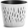 Fioriera Vaso Decorativo Design Moderno Fiori Piante Casa Esterno 16cm Bianco