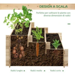 Outsunny Fioriera In Legno Di Abete A 3 Livelli, Cassetta Per Orto Rialzato Da Esterno, 120x100x54cm -Vendite VIDAXL 53517141 4