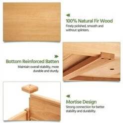 Yaheetech Fioriera/Aiuola Rialzata Da Esterno Balcone Orto Letto Rialzato Da Giardino Per Piante In Legno Abete Naturale Con Ruote Ripiano 87 X 47 X 83,5 Cm 7 Yaheetech Fioriera/Aiuola Rialzata Da Esterno Balcone Orto Letto Rialzato Da Giardino Per Piante In Legno Abete Naturale Con Ruote Ripiano 87 X 47 X 83,5 Cm -Vendite VIDAXL 53912032 3