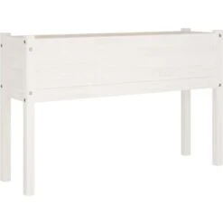 Fioriera Da Giardino Bianca 110x31x70 Cm Legno Massello Di Pino VidaXL