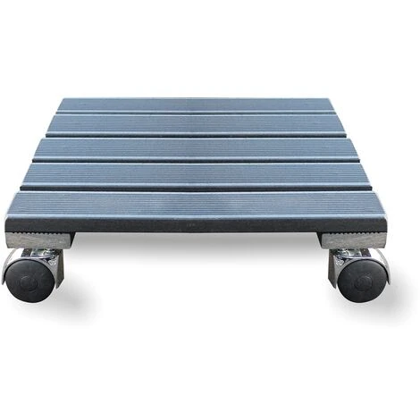 Carrello Porta Piante E Portavasi 35 X 35 Cm Con Ruote Girevoli Made In Italy In WPC 2 Carrello Porta Piante E Portavasi 35 X 35 Cm Con Ruote Girevoli Made In Italy In WPC - immagine 2