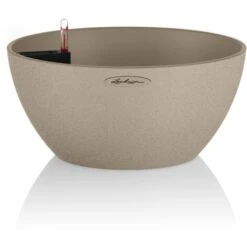 LECHUZA Vaso Da Interno E Esterno CUBETO Stone | 30 Cm - Beige Sabbia