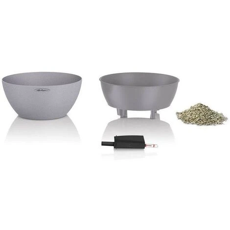 LECHUZA Vaso Da Interno E Esterno CUBETO Stone | 30 Cm - Beige Sabbia 2 LECHUZA Vaso Da Interno E Esterno CUBETO Stone | 30 Cm - Beige Sabbia - immagine 2