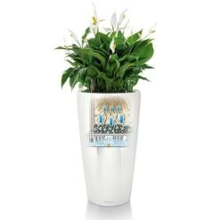 LECHUZA Vaso Da Interno E Esterno RONDO Premium Singoli 32 Cm - Tortora Lucido -Vendite VIDAXL 54384972 3