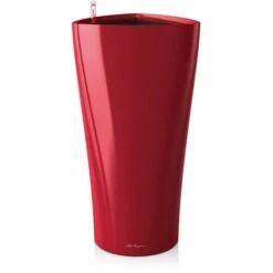 LECHUZA Vaso Da Interno E Esterno DELTA Premium 30 Cm - Rosso Scarlatto Lucido