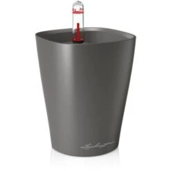 LECHUZA Vaso Da Interno MINI-DELTINI 10 Cm - Antracite Metalizzato