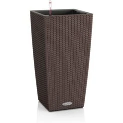 LECHUZA Vaso Da Interno E Esterno CUBICO Cottage 30 Cm - Granito